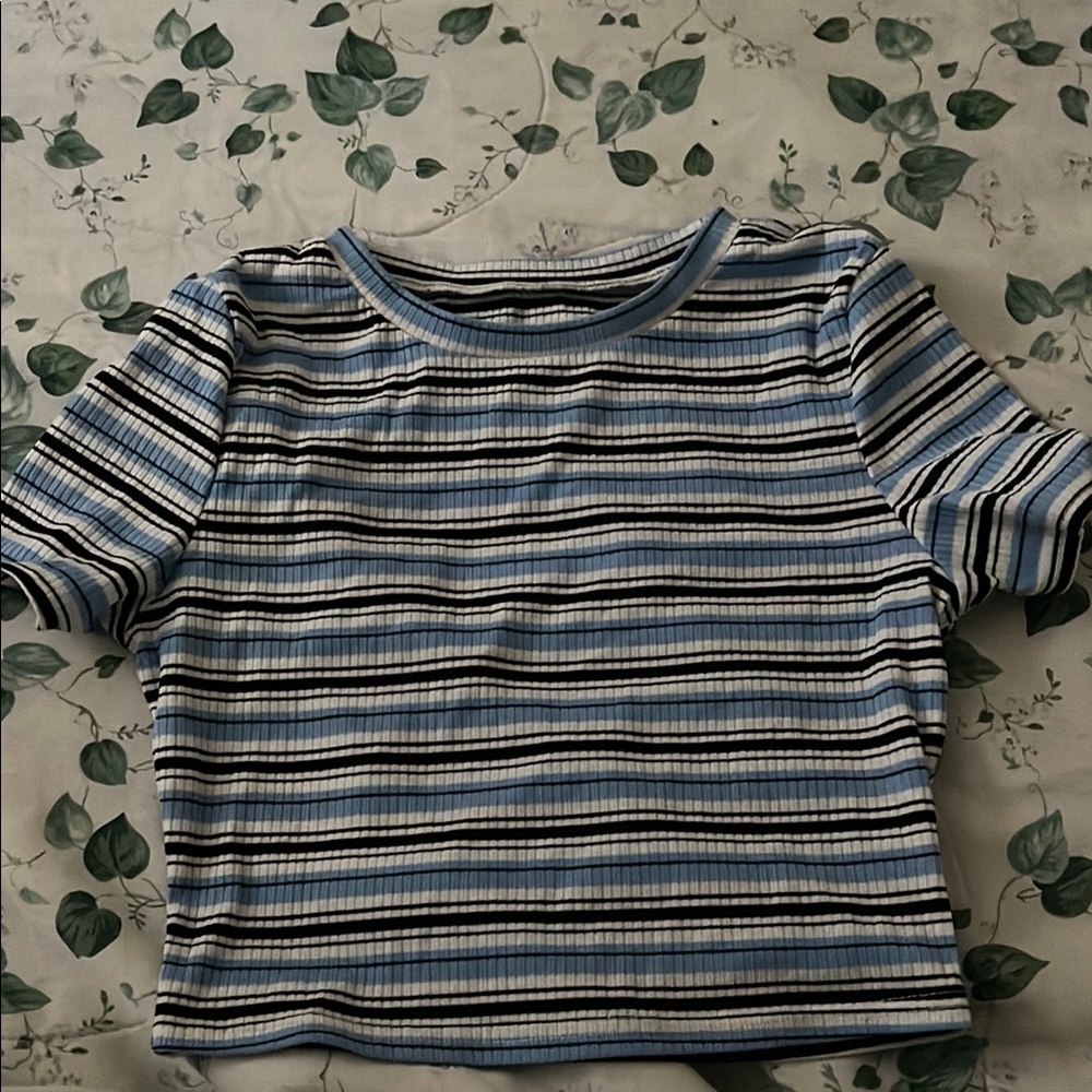 Striped Blue and White Kids Shirt